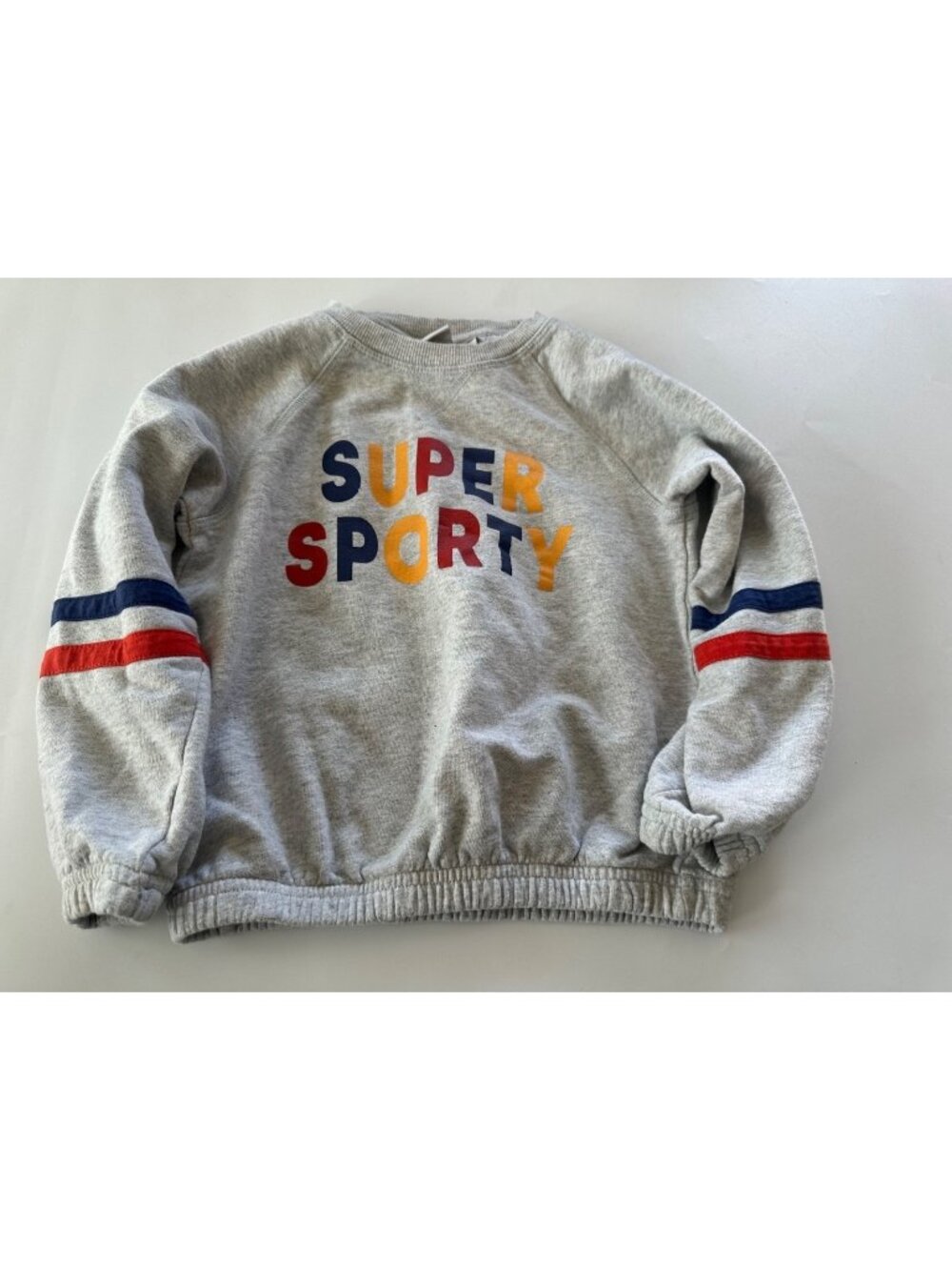 Mini Rodini US 5-7Y Super Sporty Grey Sweatshirt Organic Cotton